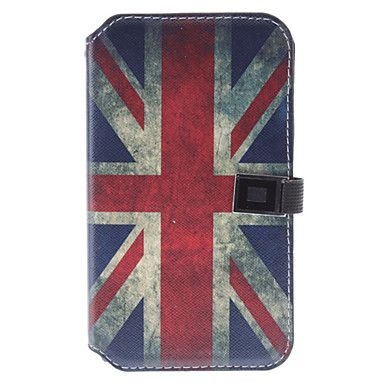 Estilo Retro The Union Jack Capa de Couro com...